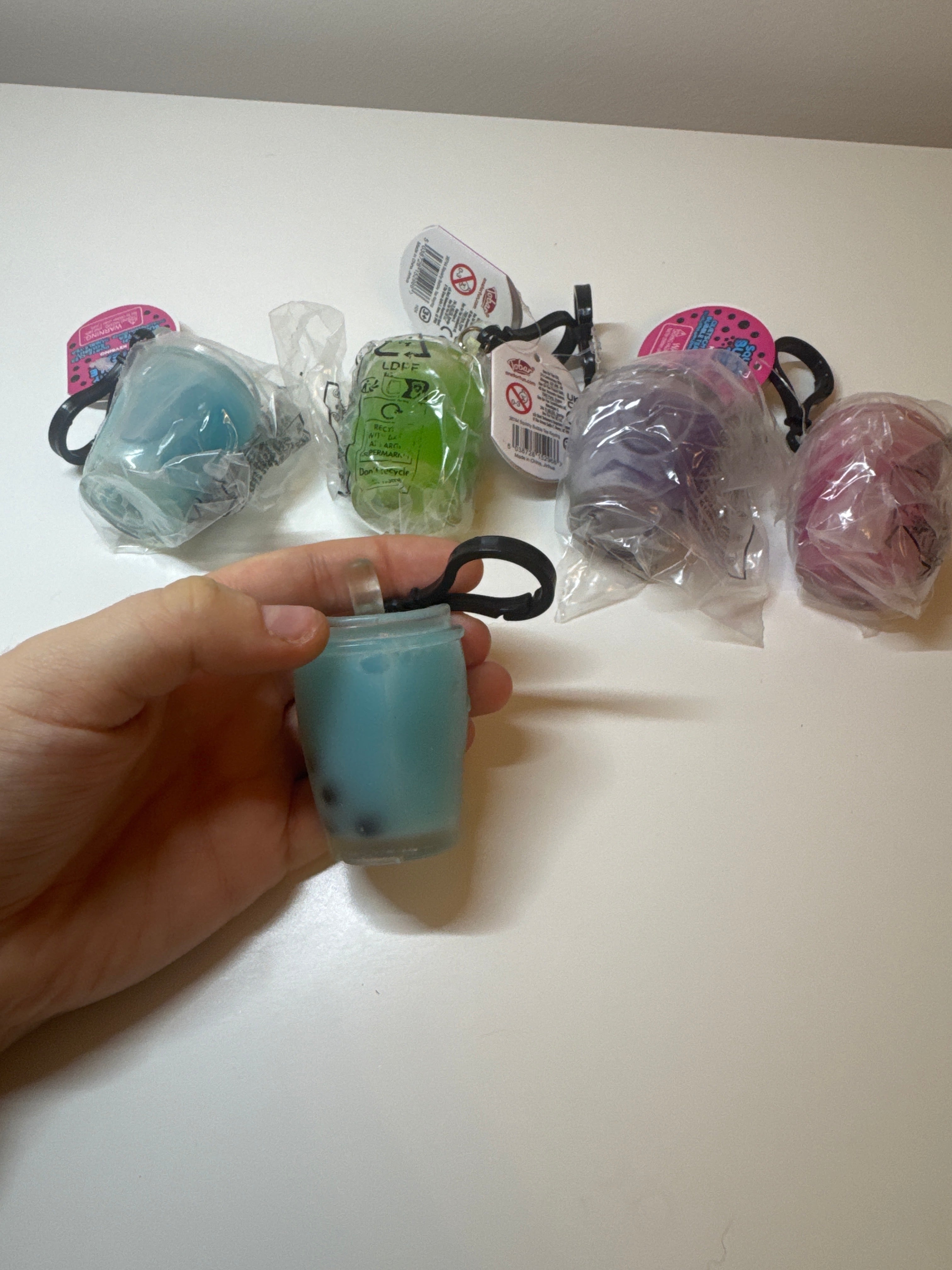 squishy bubble tea boba keyring