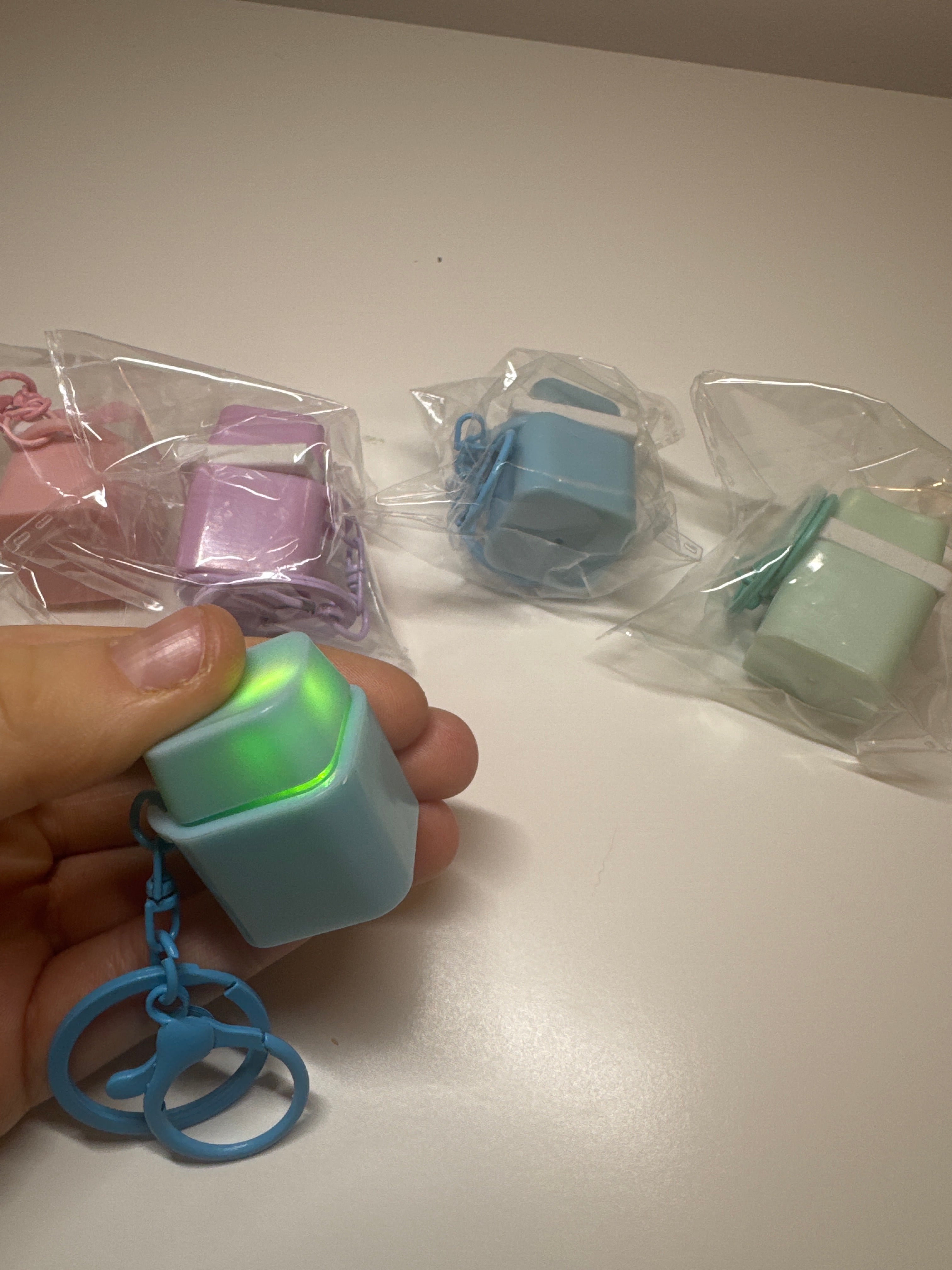 light up clicker fidget keyring